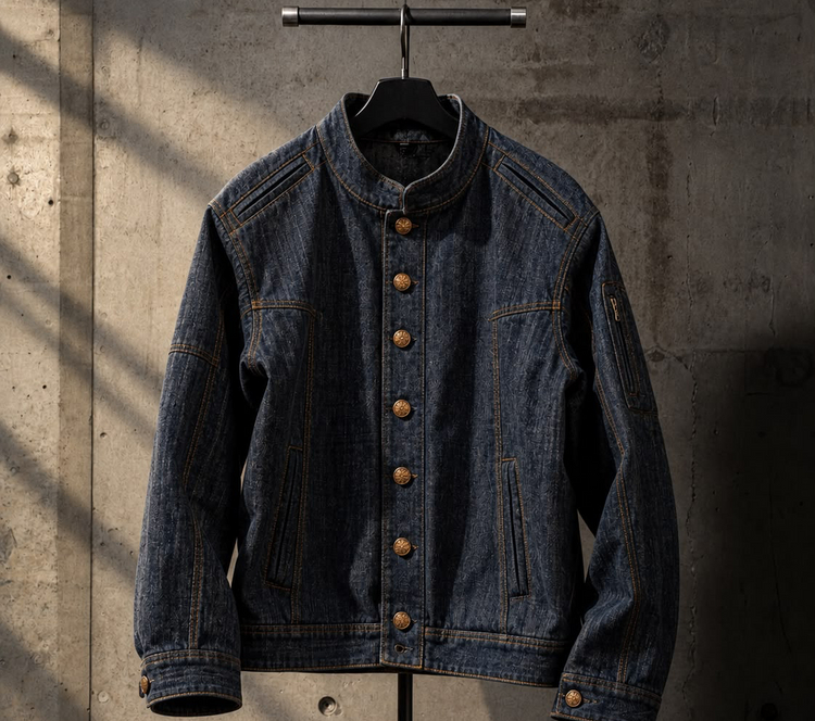 Men's Riding Denim Jacket — Dark Indigo
